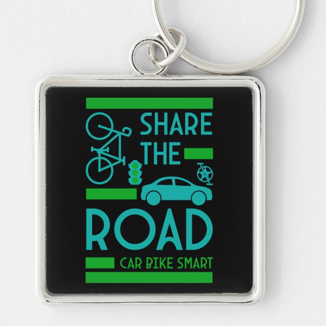 Bicycle Road Safety Key Ring (Front)
