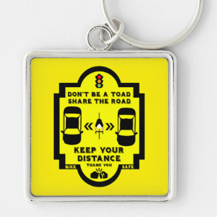 Bicycle Road Safety Key Ring