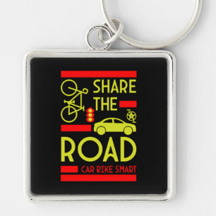 Bicycle Road Safety Key Ring