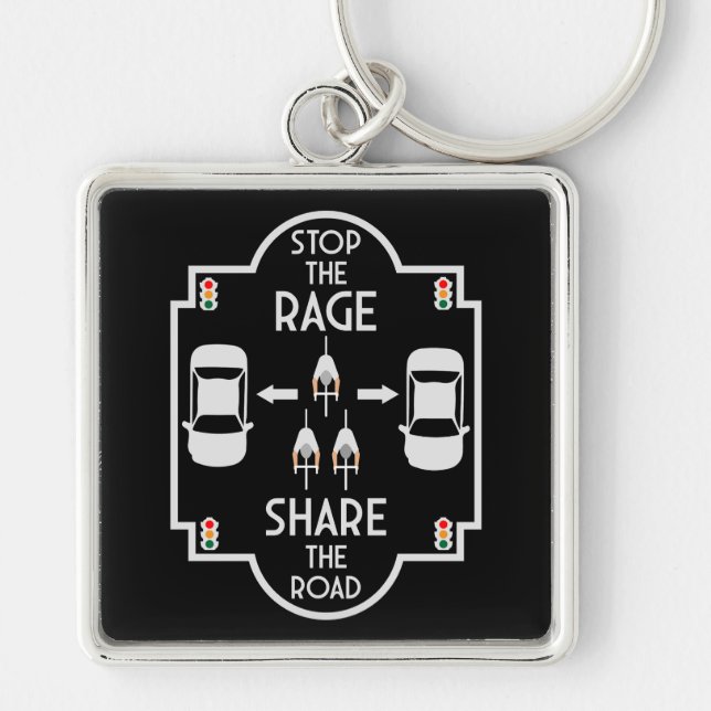 Bicycle Road Safety Key Ring (Front)