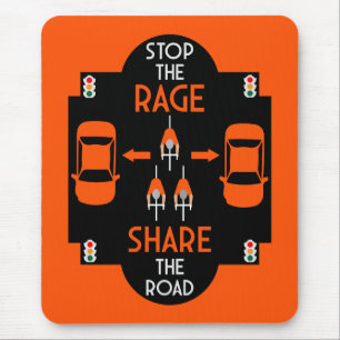 Bicycle Road Safety Mouse Mat