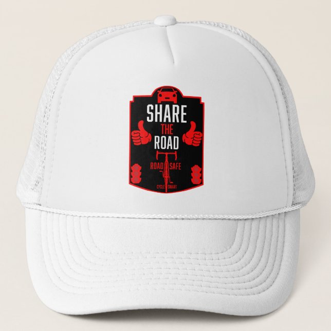 Bicycle Road Safety Trucker Hat (Front)