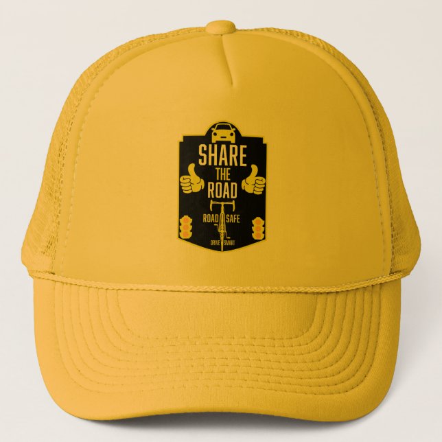 Bicycle Road Safety Trucker Hat (Front)
