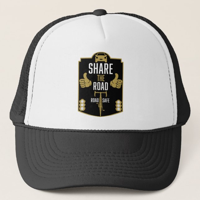Bicycle Road Safety Trucker Hat (Front)