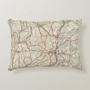 Bicycle Roads in New York and Conneticut 12 Decorative Cushion
