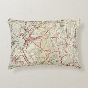 Bicycle Roads in New York and Conneticut 2 Decorative Cushion
