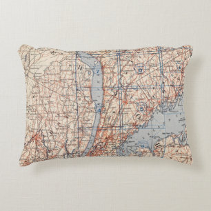 Bicycle Roads in New York and Conneticut 4 2 Decorative Cushion