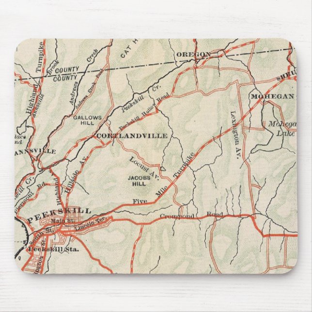 Bicycle Roads in New York and Conneticut 5 Mouse Mat (Front)