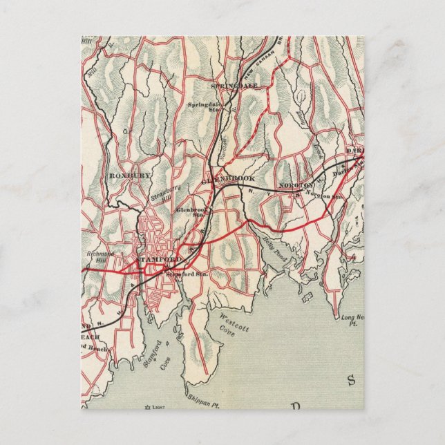 Bicycle Roads in New York and Conneticut 8 Postcard (Front)