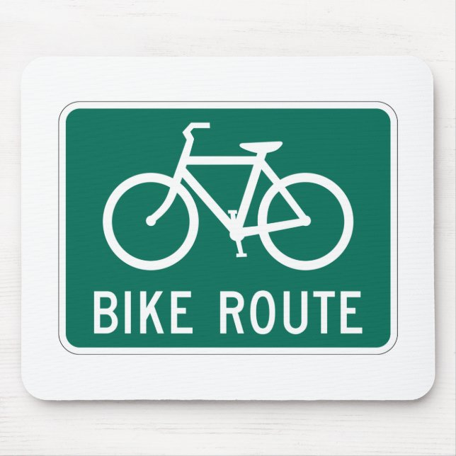 Bicycle Route Mousepad (Front)