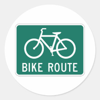 Bicycle Route Sign Large Sticker