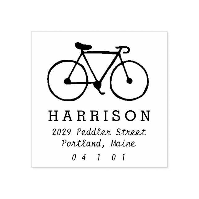 Bicycle Rubber Stamp (Imprint)