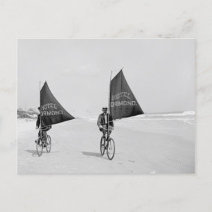 Bicycle Sailing On The Beach Postcard