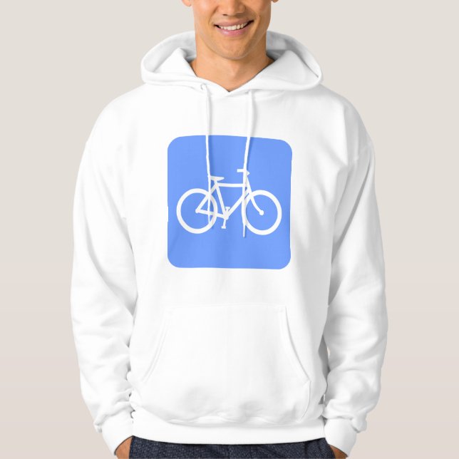 Bicycle Sign - Baby Blue Hoodie (Front)