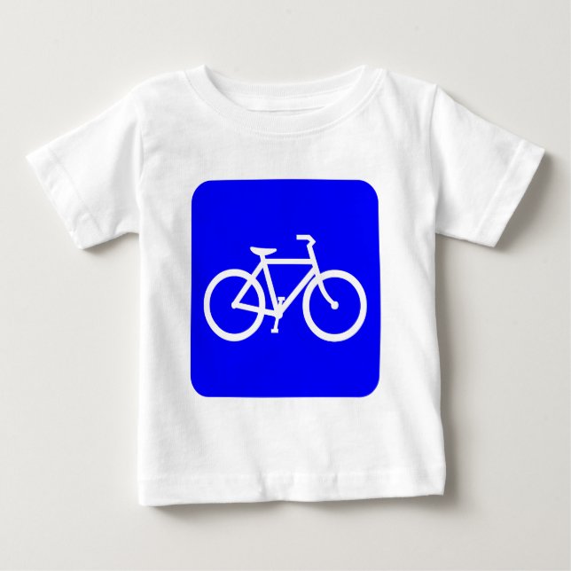 Bicycle Sign - Blue Baby T-Shirt (Front)
