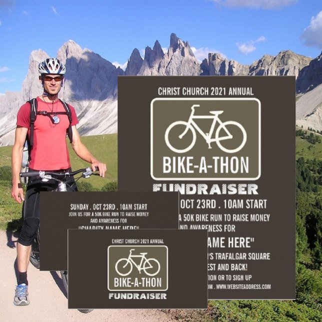 Bicycle Sign, Charity Bike-a-Thon Event Business Card (Creator Uploaded)