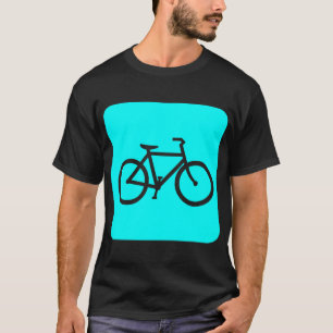 Bicycle Sign - Cyan T-Shirt