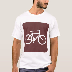 Bicycle Sign - Dark Brown T-Shirt