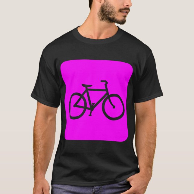 Bicycle Sign - Magenta T-Shirt (Front)