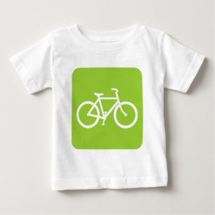Bicycle Sign - Martian Green Baby T-Shirt