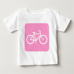 Bicycle Sign - Pink Baby T-Shirt