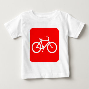Bicycle Sign - Red Baby T-Shirt