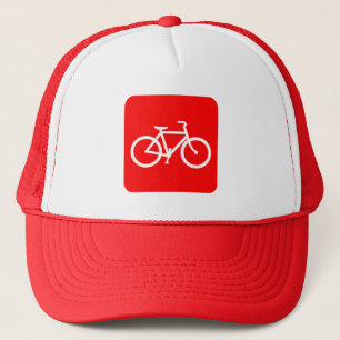 Bicycle Sign - Red Trucker Hat
