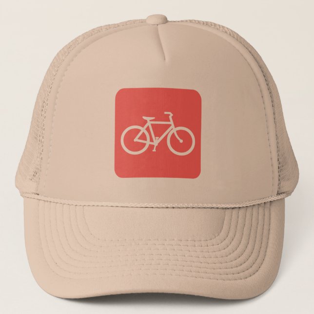Bicycle Sign - Tropical Pink Trucker Hat (Front)