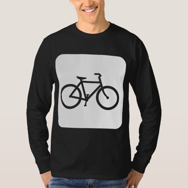 Bicycle Sign - White T-Shirt (Front)