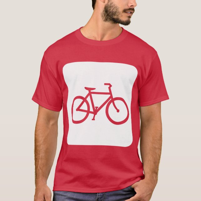Bicycle Sign - White T-Shirt (Front)