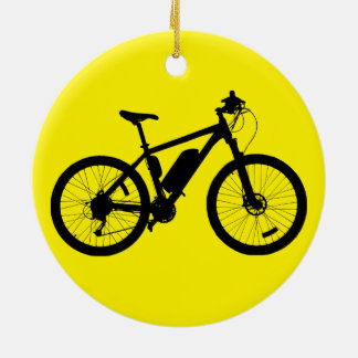 Bicycle Silhouette Ceramic Tree Decoration