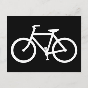 bicycle silhouette postcard
