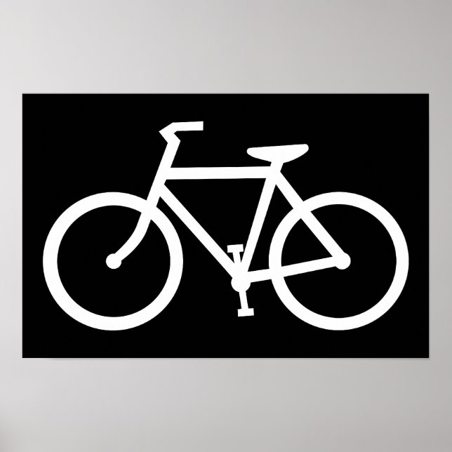 bicycle silhouette poster (Front)