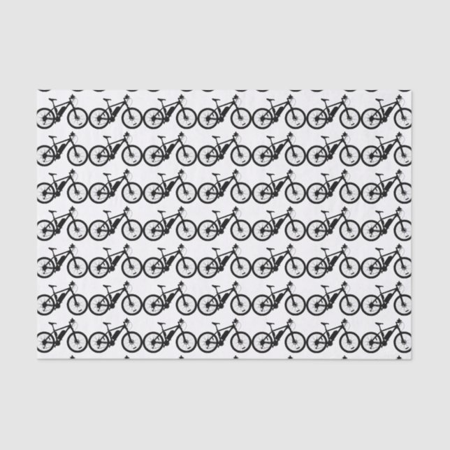Bicycle Silhouette Tissue Paper (Front)