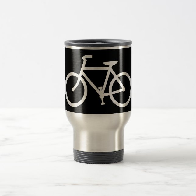 bicycle silhouette travel mug (Center)