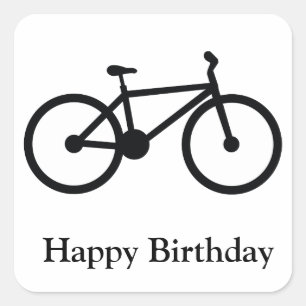 Bicycle Square Sticker