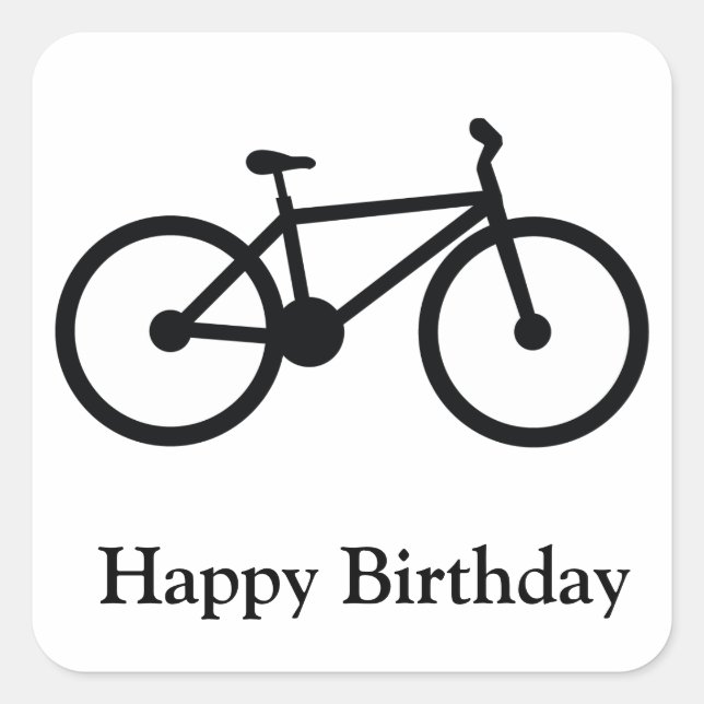 Bicycle Square Sticker (Front)