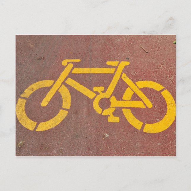 bicycle stencil postcard (Front)