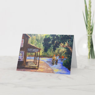 Bicycle Sunday in Woodside greeting card