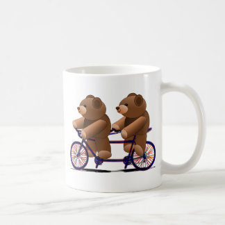 Bicycle Tandem, Teddy Bear Print Coffee Mug