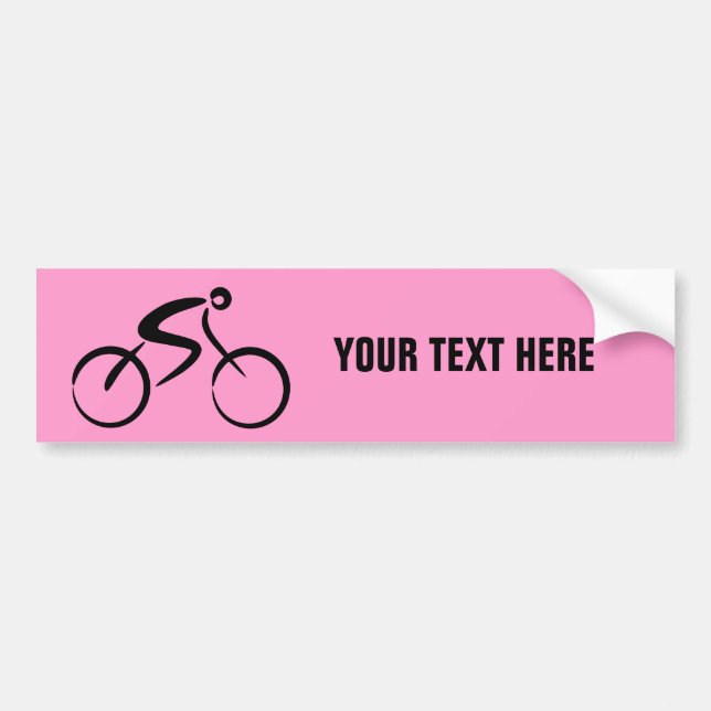 Bicycle template bumper sticker (Front)