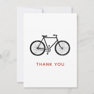 Bicycle Thank You Card, Vintage Bike