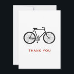 Bicycle Thank You Card, Vintage Bike Card<br><div class="desc">Edit this Bicycle Thank You Card to say whatever you like.  Colours can be customised as well!</div>