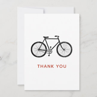 Bicycle Thank You Card, Vintage Bike Card