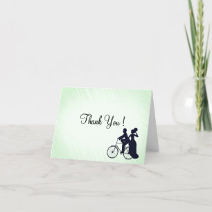 Bicycle Theme Wedding Invitation Mint