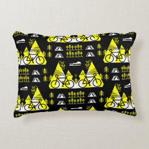 Bicycle-Themed Present Print Decorative Cushion