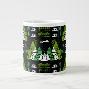Bicycle-Themed Present Print Large Coffee Mug