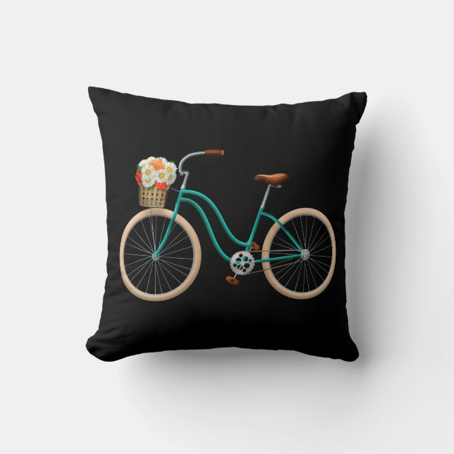Bicycle Throw Pillow (Front)