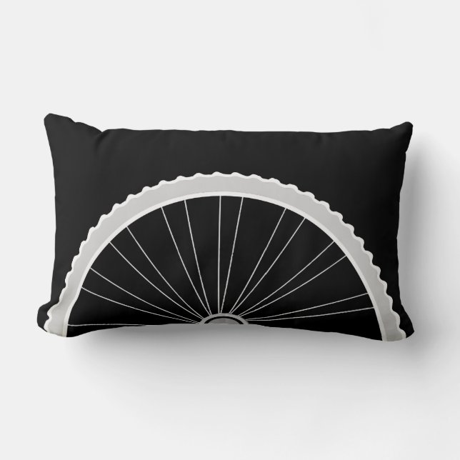 Bicycle Tire Wheel Rectangle Throw Pillow (Front)
