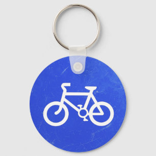 Bicycle Traffic Sign Keychain